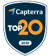 Capterra award Top 20 given to JobNimbus in 2020