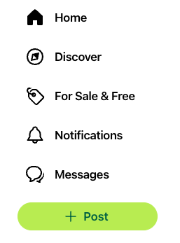 Post button on a Nextdoor business account