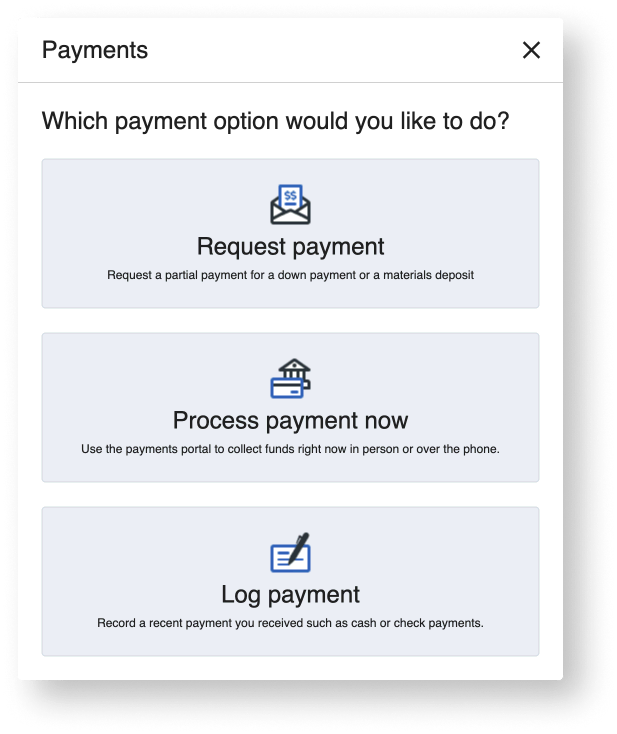 JobNimbus Payments - Down Payments
