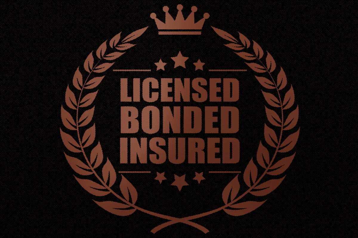 licensed bonded insured contractor seal
